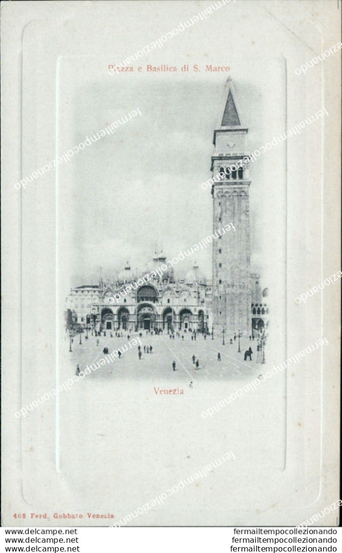 Bm17 Cartolina Venezia Citta'piazza E Basilica S.marco Inizio  900 - Venetië (Venice)