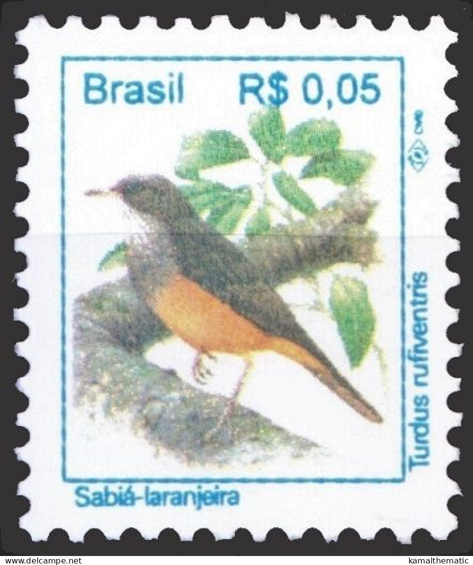 Brazil 1994 MNH 1v,  Rufous-bellied Trush, Birds - Songbirds & Tree Dwellers