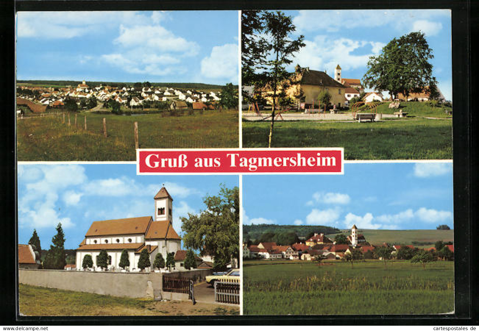 AK Tagmersheim, Ortsansicht Mit Kirche Und Spielplatz  - Autres & Non Classés