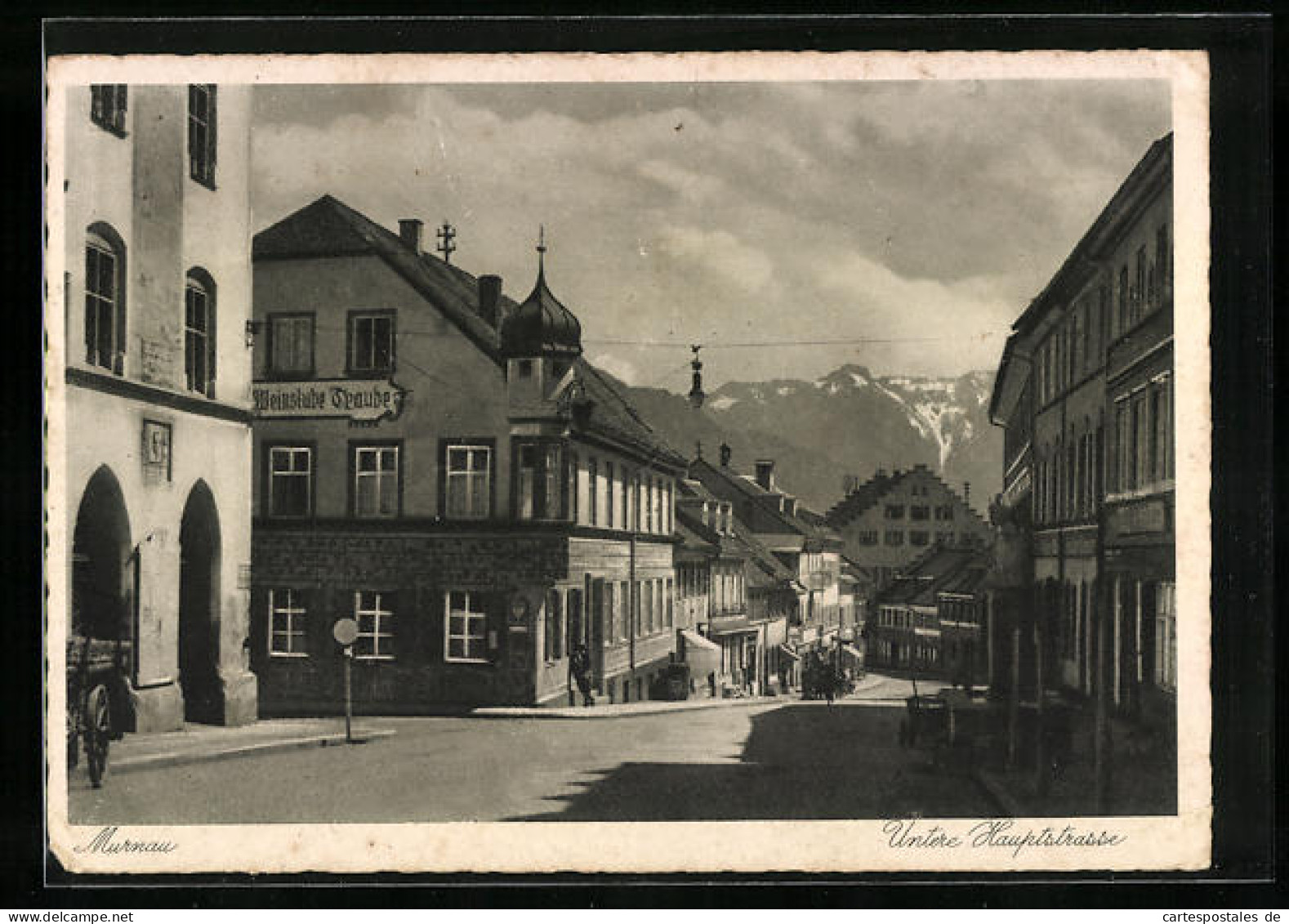 AK Murnau / Staffelsee, Untere Hauptstrasse Mit Gasthaus Traube  - Autres & Non Classés