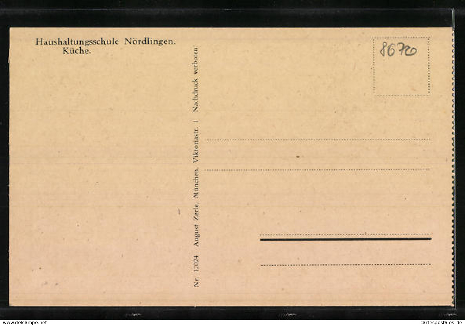 AK Nördlingen, Haushaltungsschule, Küche, Innenansicht  - Noerdlingen