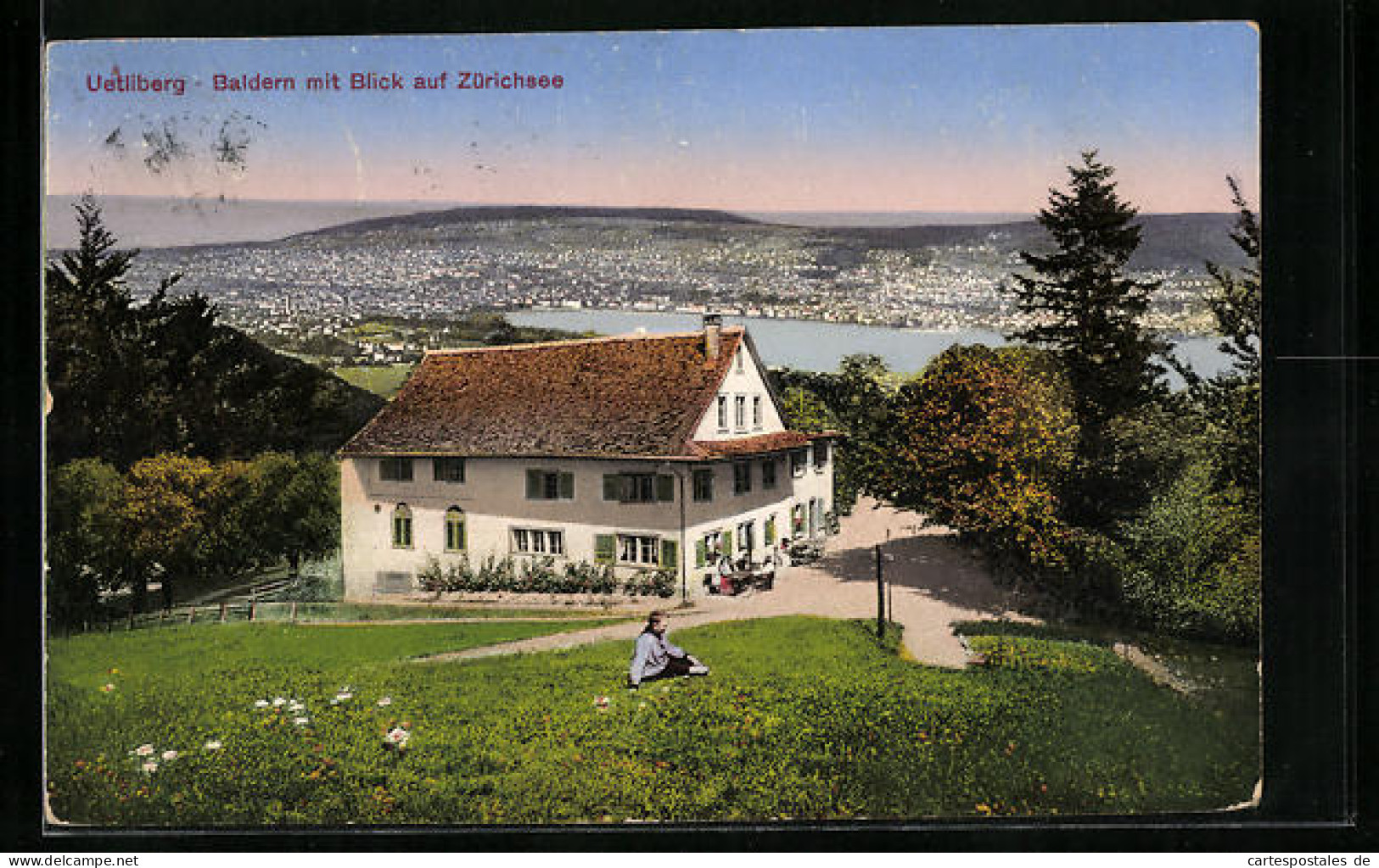 AK Uetliberg, Baldern Mit Blivk Auf Zürcihsee  - Other & Unclassified