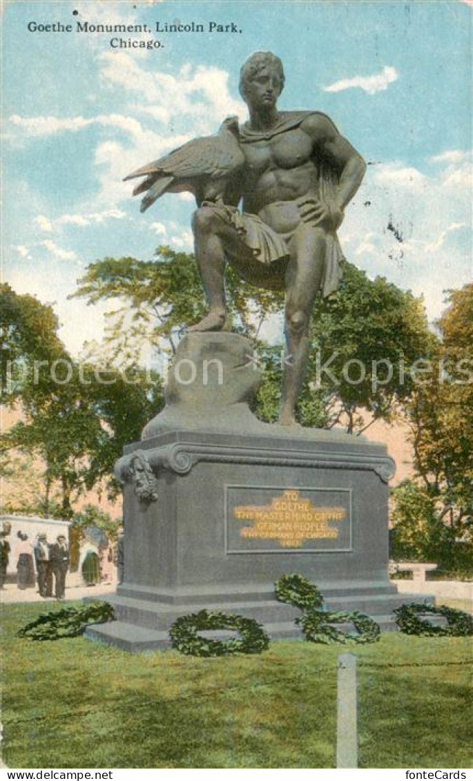 73819177 Chicago_Illinois Goethe Monument Lincoln Park - Andere & Zonder Classificatie