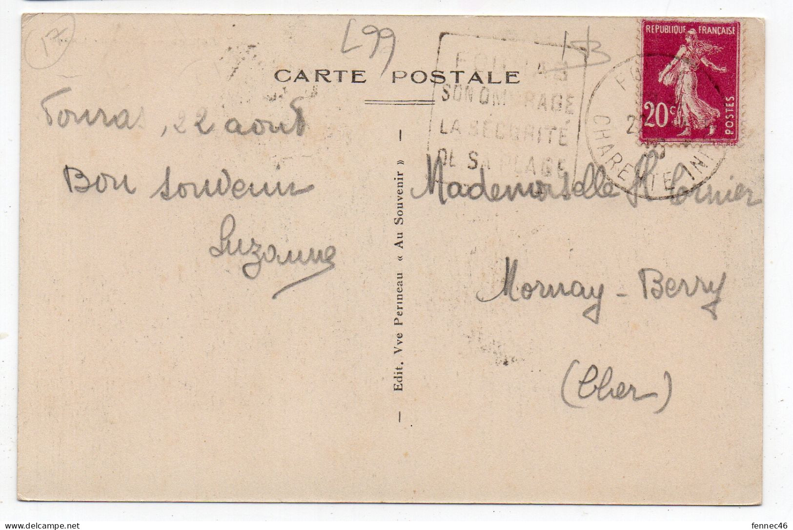 17 - FOURAS - Entrée Du Casino - Animée - 1925 (L99) - Fouras-les-Bains