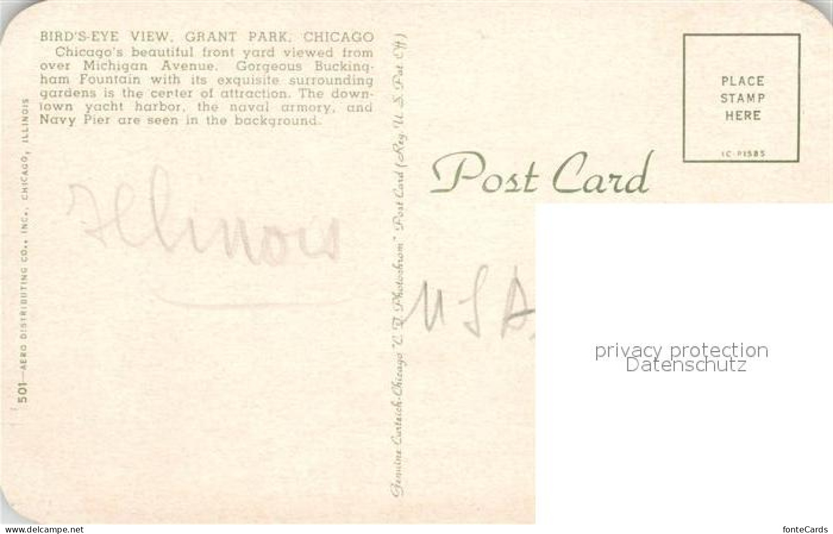 72956948 Chicago_Illinois Birds Eye View Grant Park - Other & Unclassified