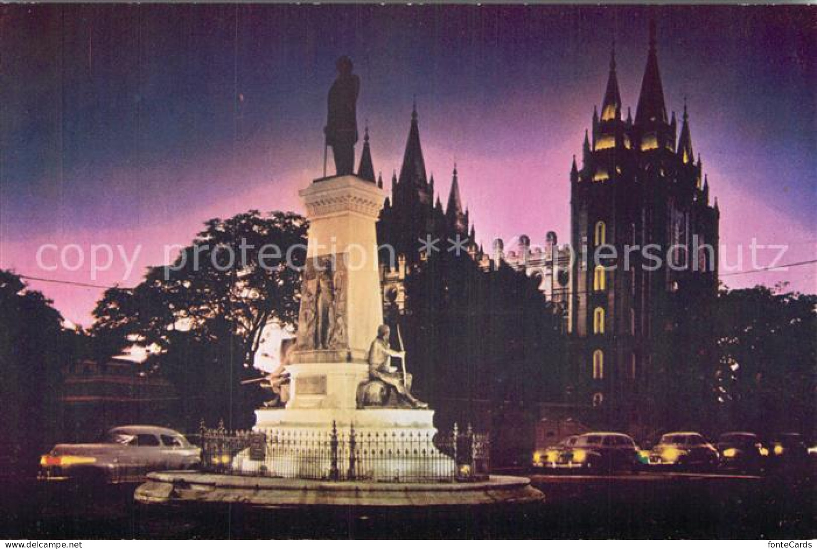 72956892 Salt_Lake_City Brigham Young Monument Temple Street Mormon Church - Andere & Zonder Classificatie