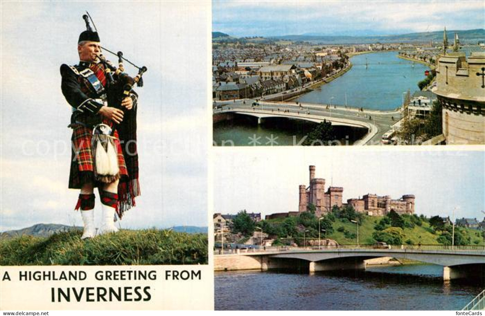 72944714 Inverness Highland View From The Castle Ness Bridge And Castle Invernes - Andere & Zonder Classificatie