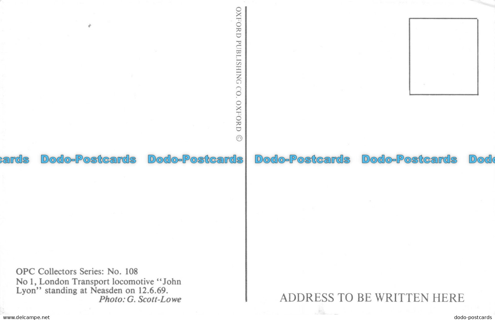 R081660 OPC Collectors Series. No. 108. No. 1. London Transport Locomotive. John - Other & Unclassified