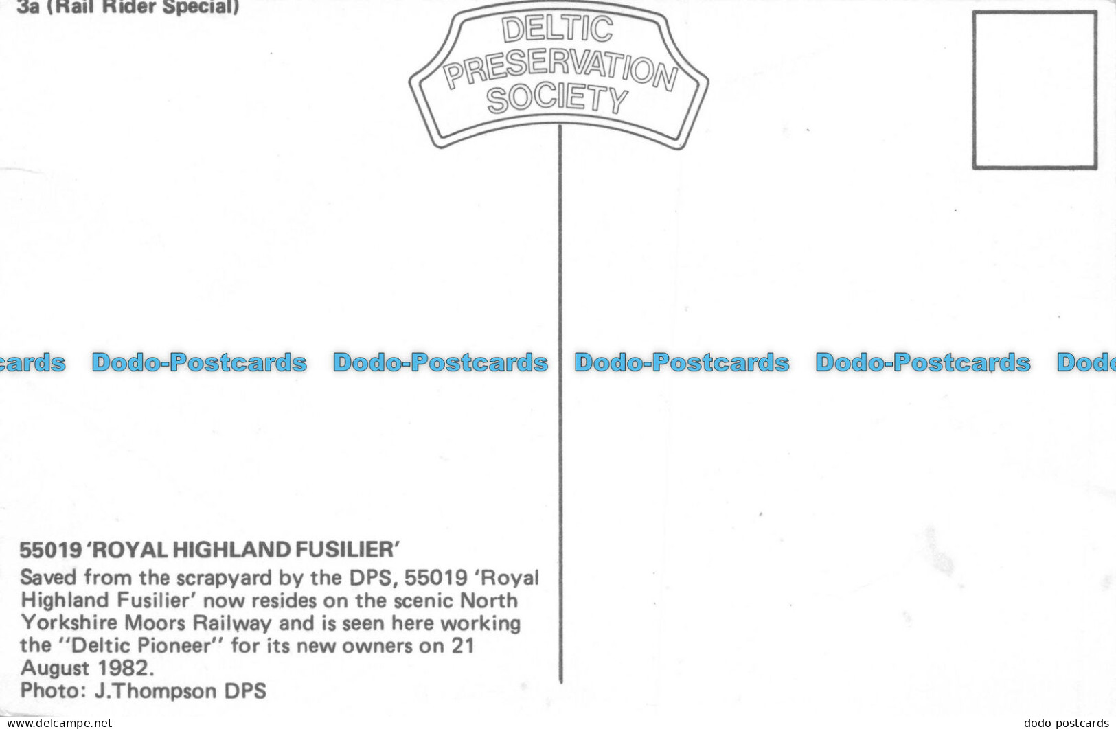 R081662 Rail Riders. 55019 Royal Highland Fusilier. J. Thompson DPS Deltic Prese - Mondo