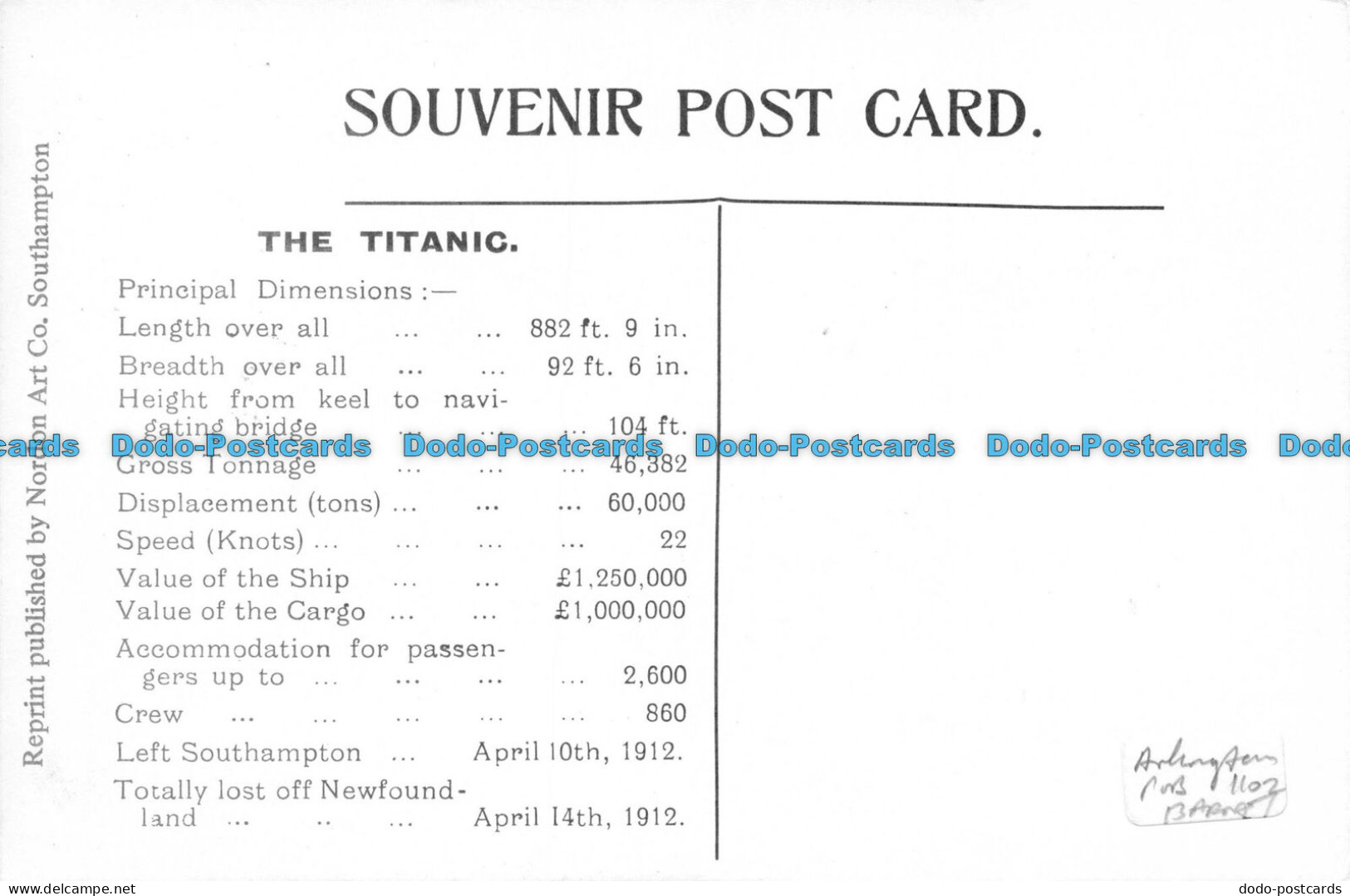 R081675 The Titanic Starting On Her First And Last Voyage. Nordon Art - Mondo