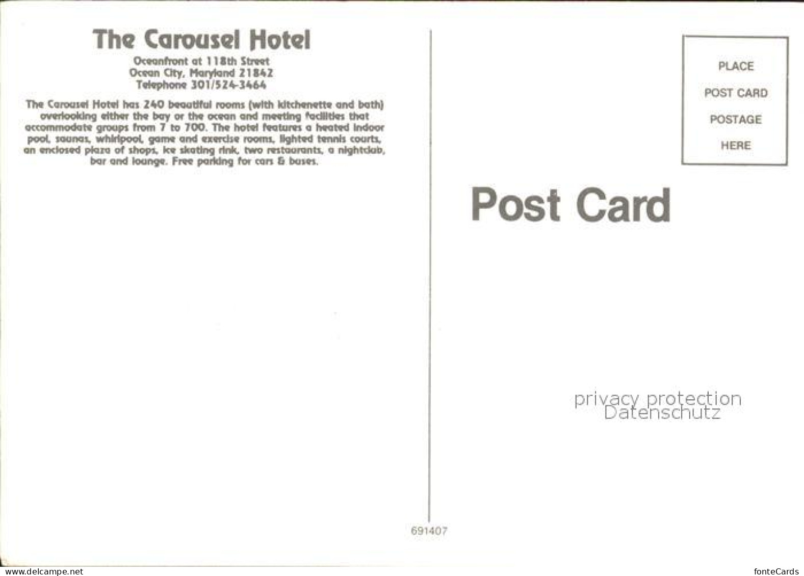 71859654 Ocean_City_Maryland Carousel Hotel - Altri & Non Classificati