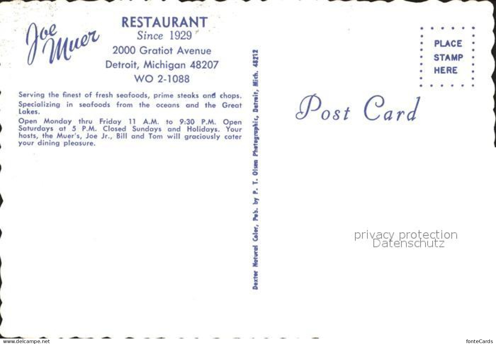 71847858 Detroit_Michigan Restaurant Joe Muer - Other & Unclassified