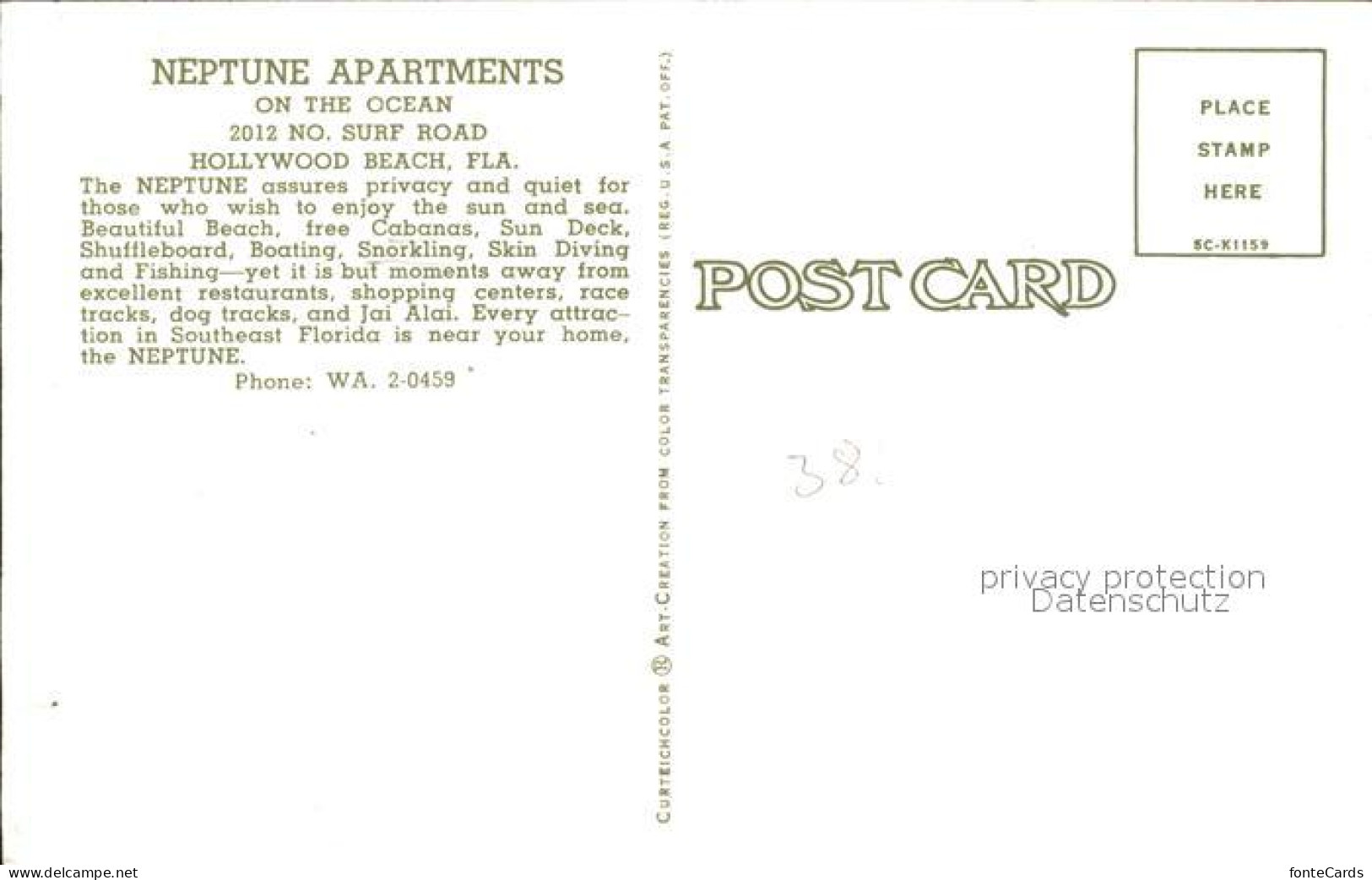 71847322 Hollywood_Florida Neptune Apartements Strand - Andere & Zonder Classificatie