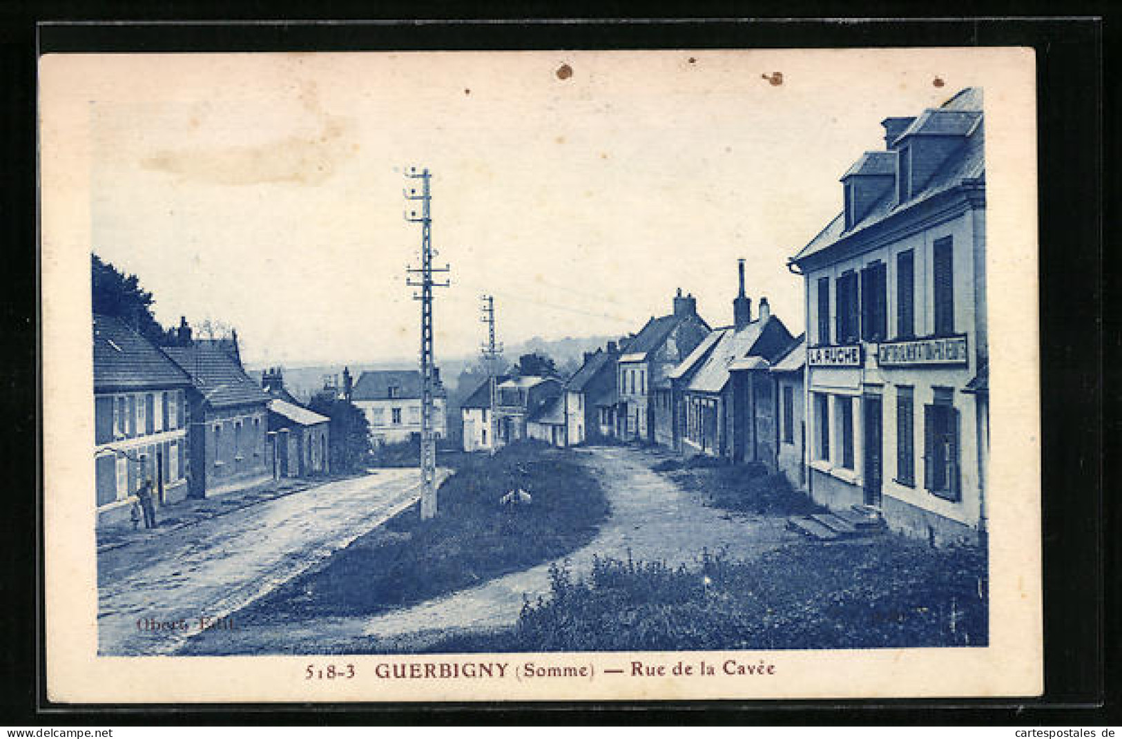 CPA Guerbigny, Rue De La Cavée  - Autres & Non Classés