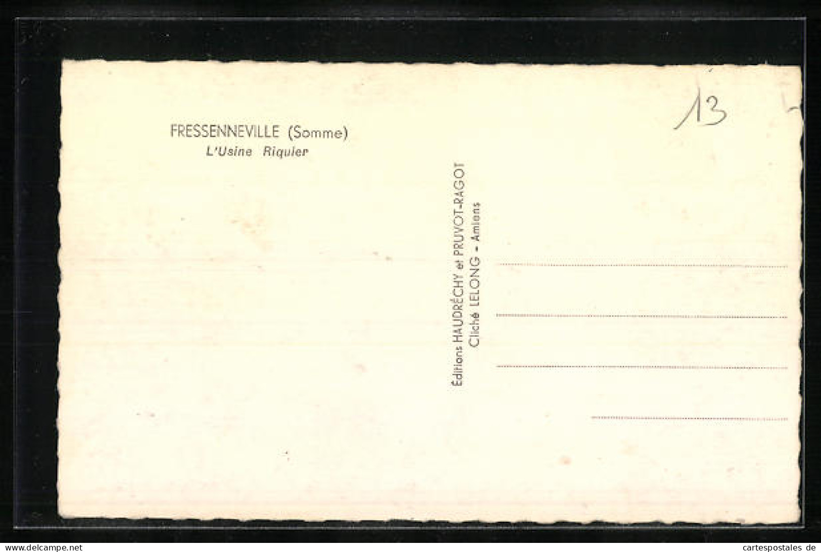 CPA Fressenneville, L`Usine Riquier  - Saint Riquier