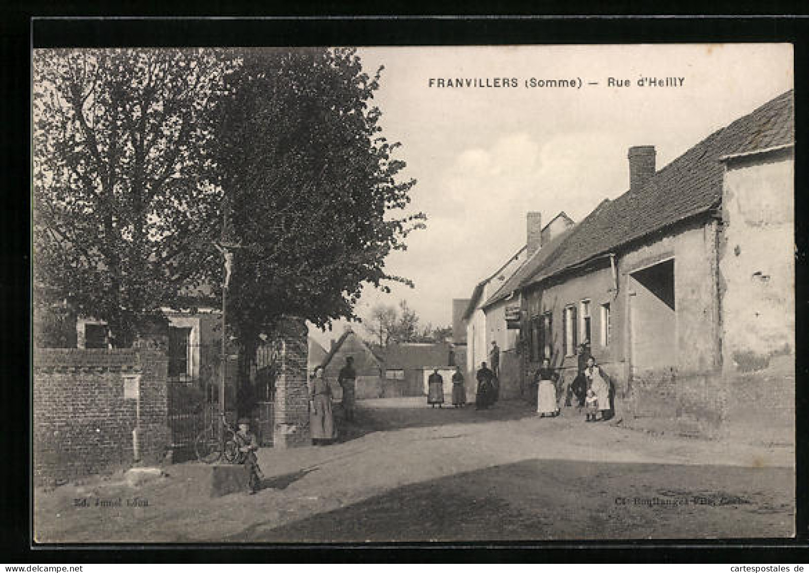 CPA Franvillers, Rue D`Heilly, Vue De La Rue  - Sonstige & Ohne Zuordnung