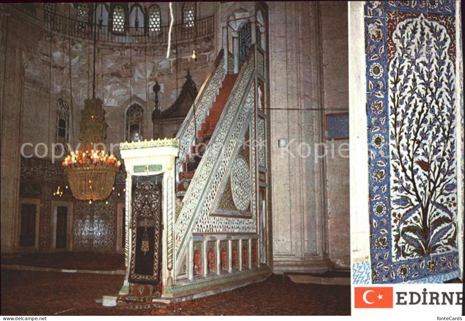 71841660 Edirne Selimiye Cami Ici Ve Bir Cini Panosu Edirne - Turquie