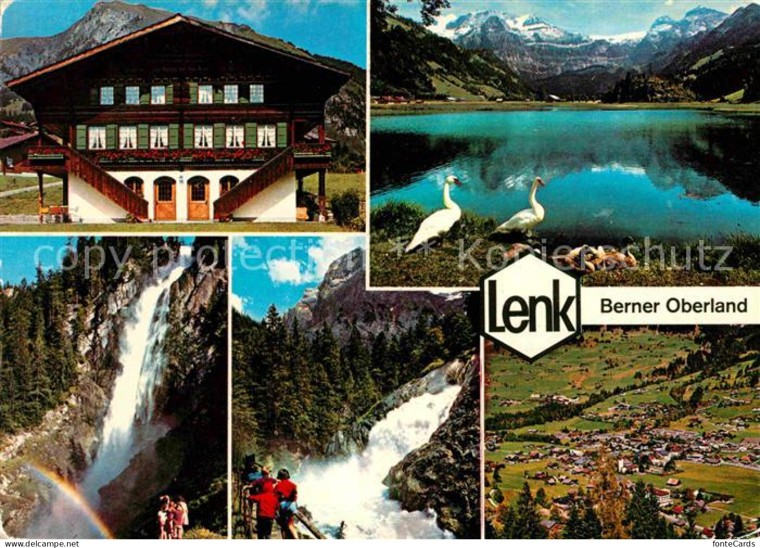 12675566 Lenk Simmental Wasserfall Berner Oberland Fliegeraufnahme Lenk Im Simme - Autres & Non Classés