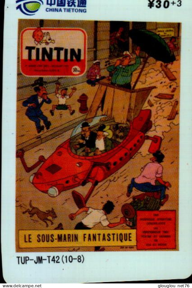 TELECARTE ETRANGERE....TINTIN  . - BD