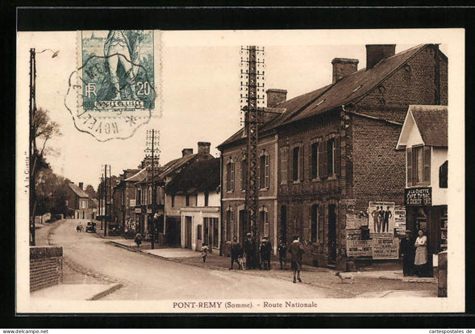 CPA Pont-Remy, Route Nationale  - Autres & Non Classés