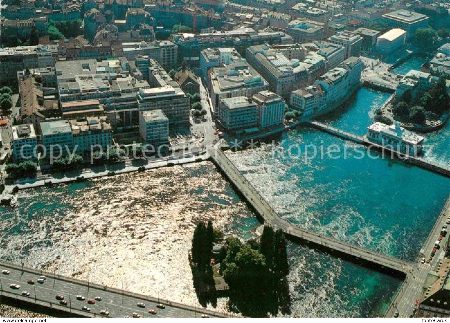 12668596 Geneve GE Fliegeraufnahme Pont Du Mont-Bland  Geneve - Altri & Non Classificati