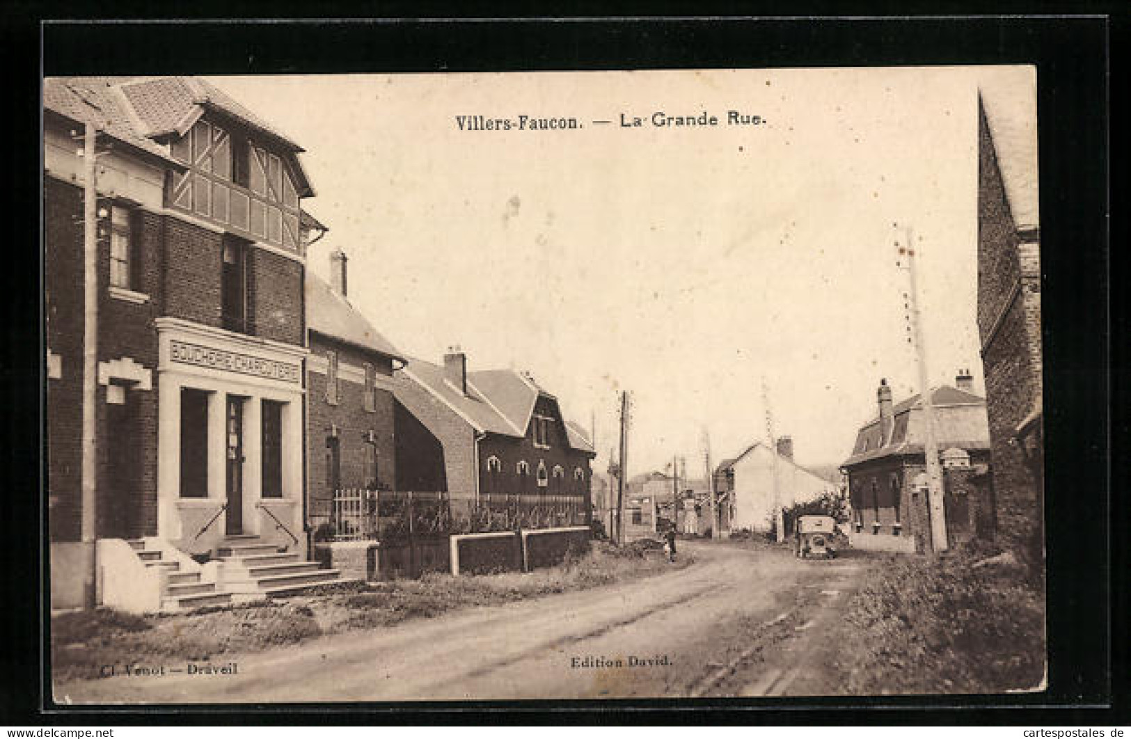 CPA Villers-Faucon, La Grande Rue  - Other & Unclassified