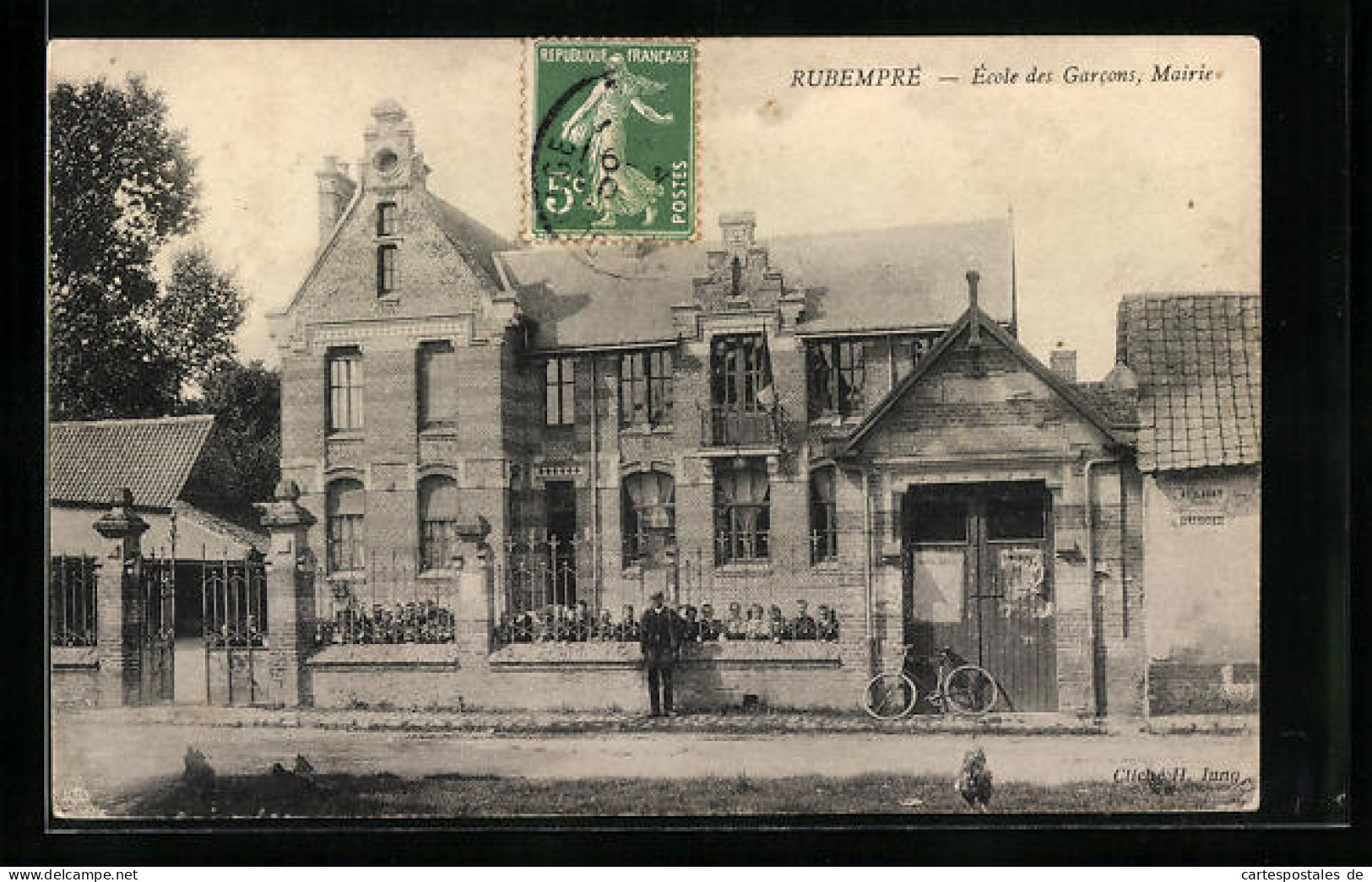 CPA Rubempré, Ecole Des Garcons, Mairie  - Other & Unclassified