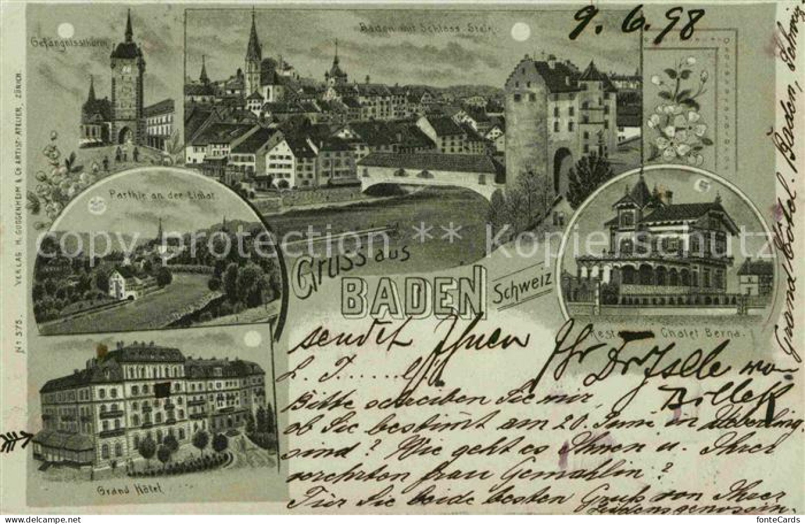 12664756 Baden AG Flussspartie Chalet-Berna Grand-Hotel Baden - Sonstige & Ohne Zuordnung