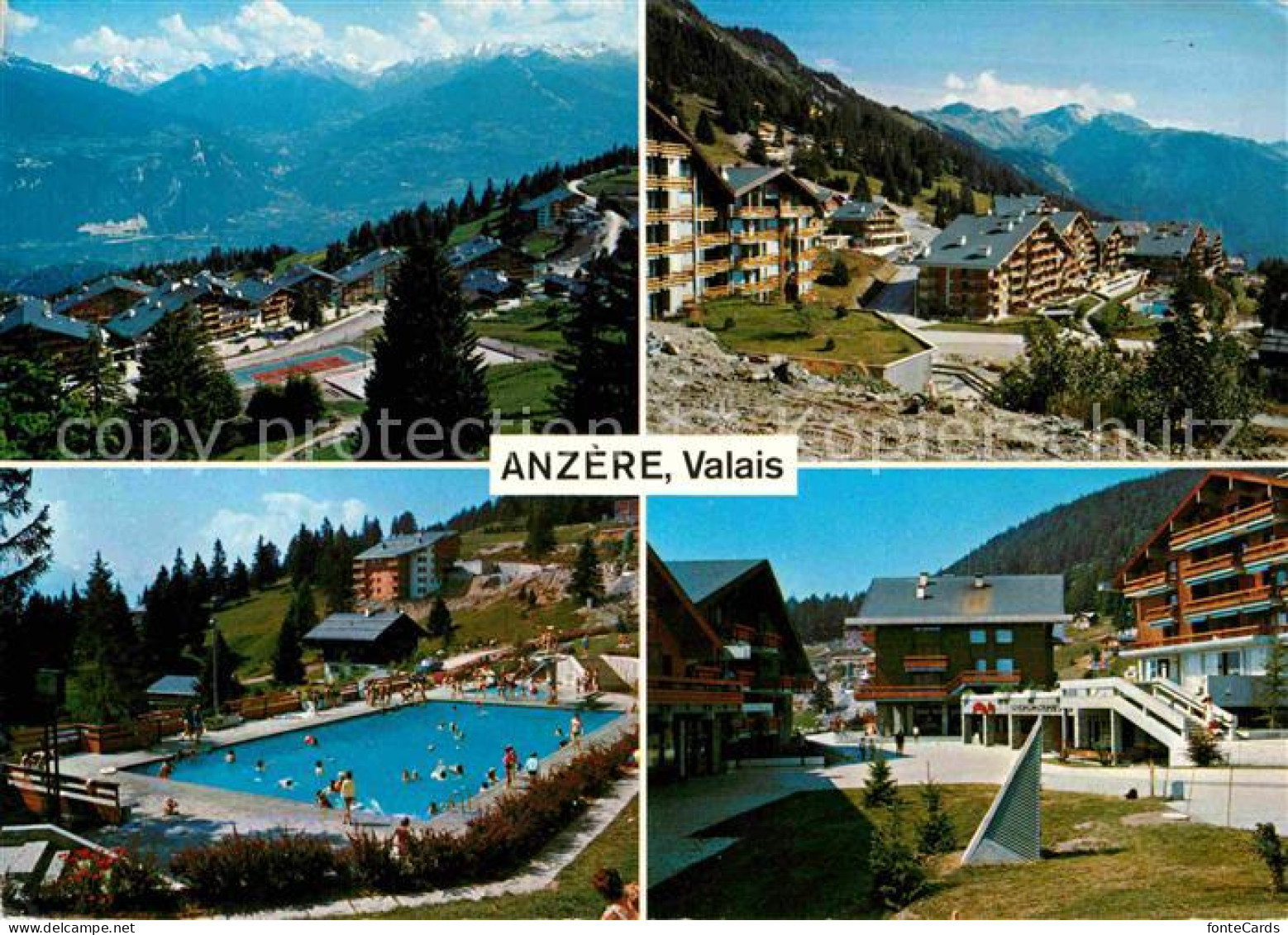 12649226 Anzere Teilansichten Hotels Freibad Alpenpanorama Anzere - Autres & Non Classés