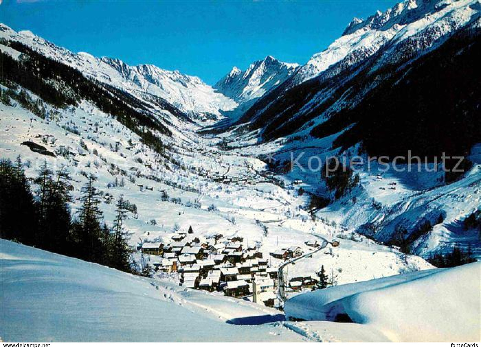 12647666 Loetschental Winterpanorama Berner Alpen Kippel - Other & Unclassified