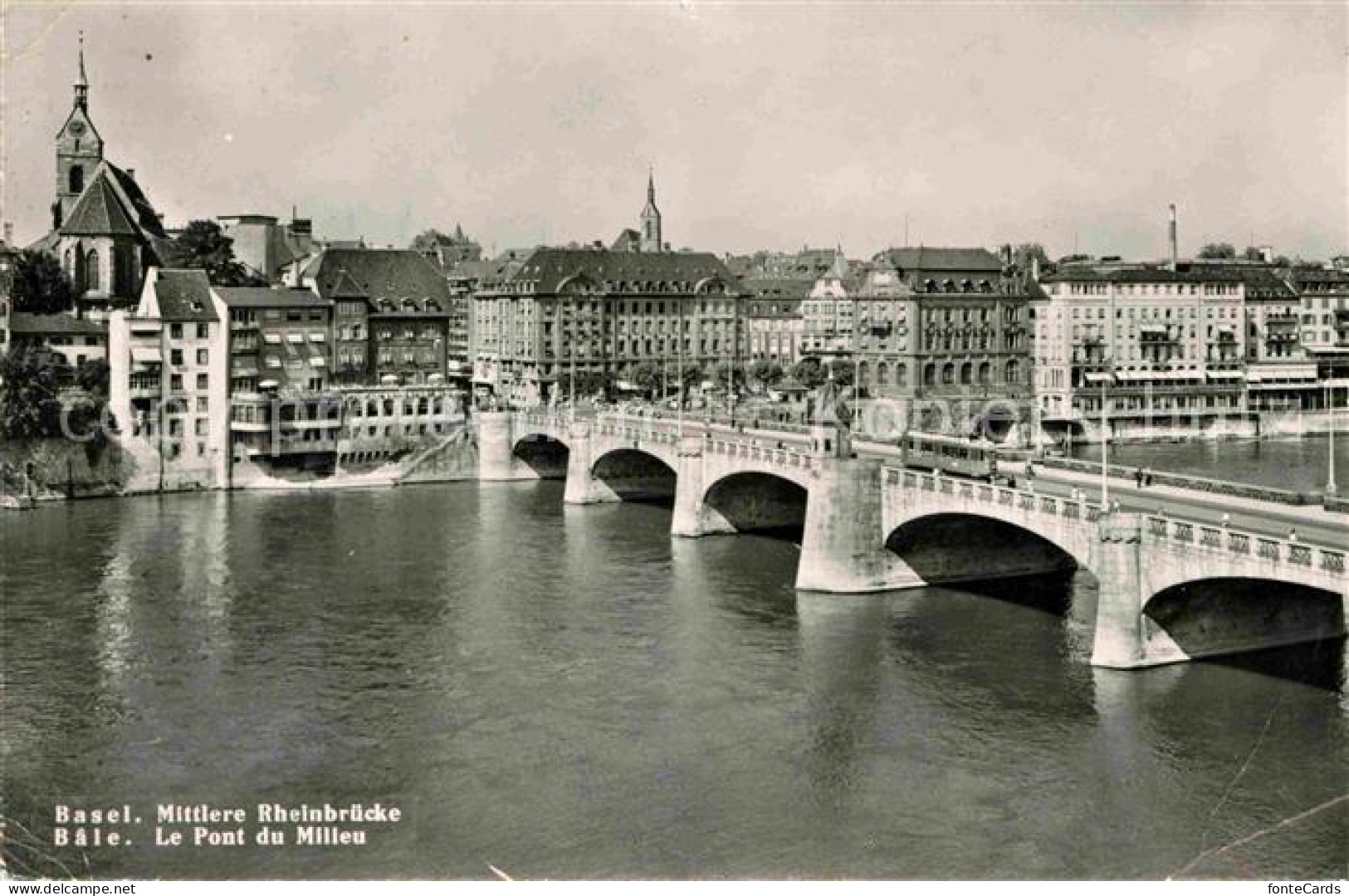 12647586 Basel BS Mittlere Rheinbruecke Pont Du Milieu Basel - Andere & Zonder Classificatie