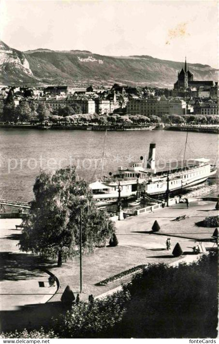 12646496 Geneve GE La Rade Et La Cathedrale De St Pierre Lac Leman Geneve - Altri & Non Classificati