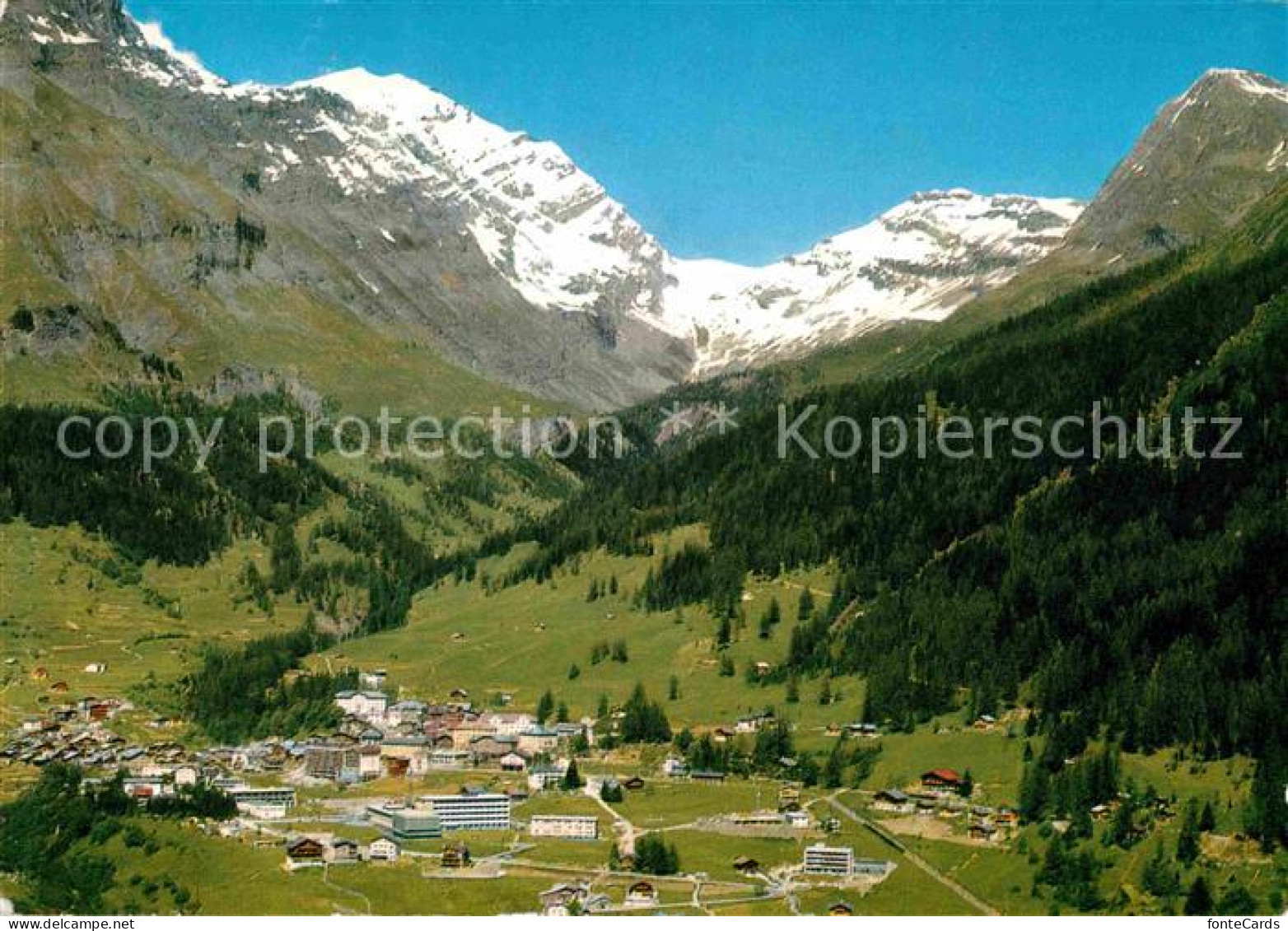 12646086 Leukerbad Panorama Mit Balmhorn Gitzifurgge Berner Alpen Fliegeraufnahm - Andere & Zonder Classificatie