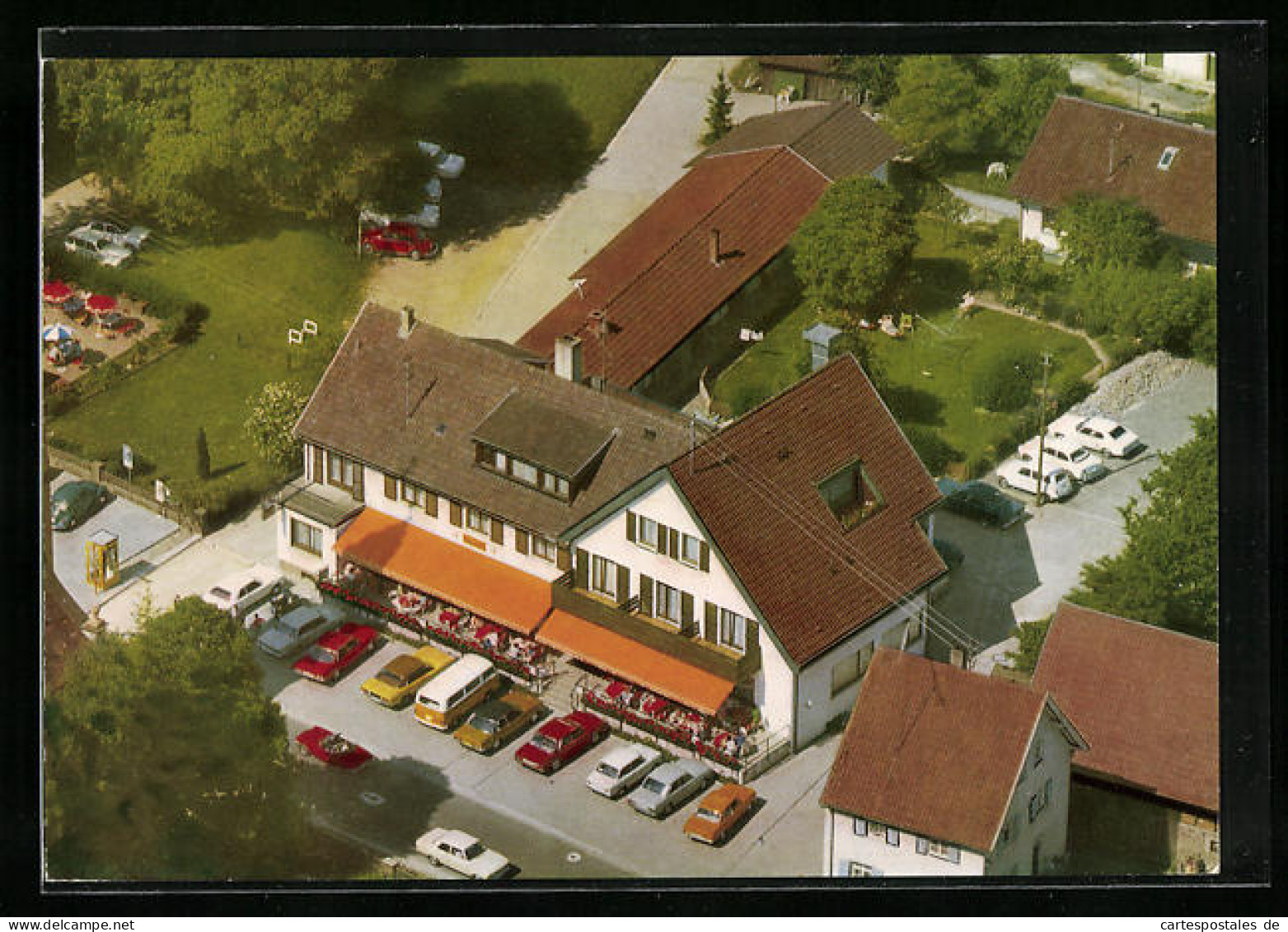 AK Gaggenau-Moosbronn, Hotel-Restaurant Zum Hisch, Fliegeraufnahme  - Gaggenau