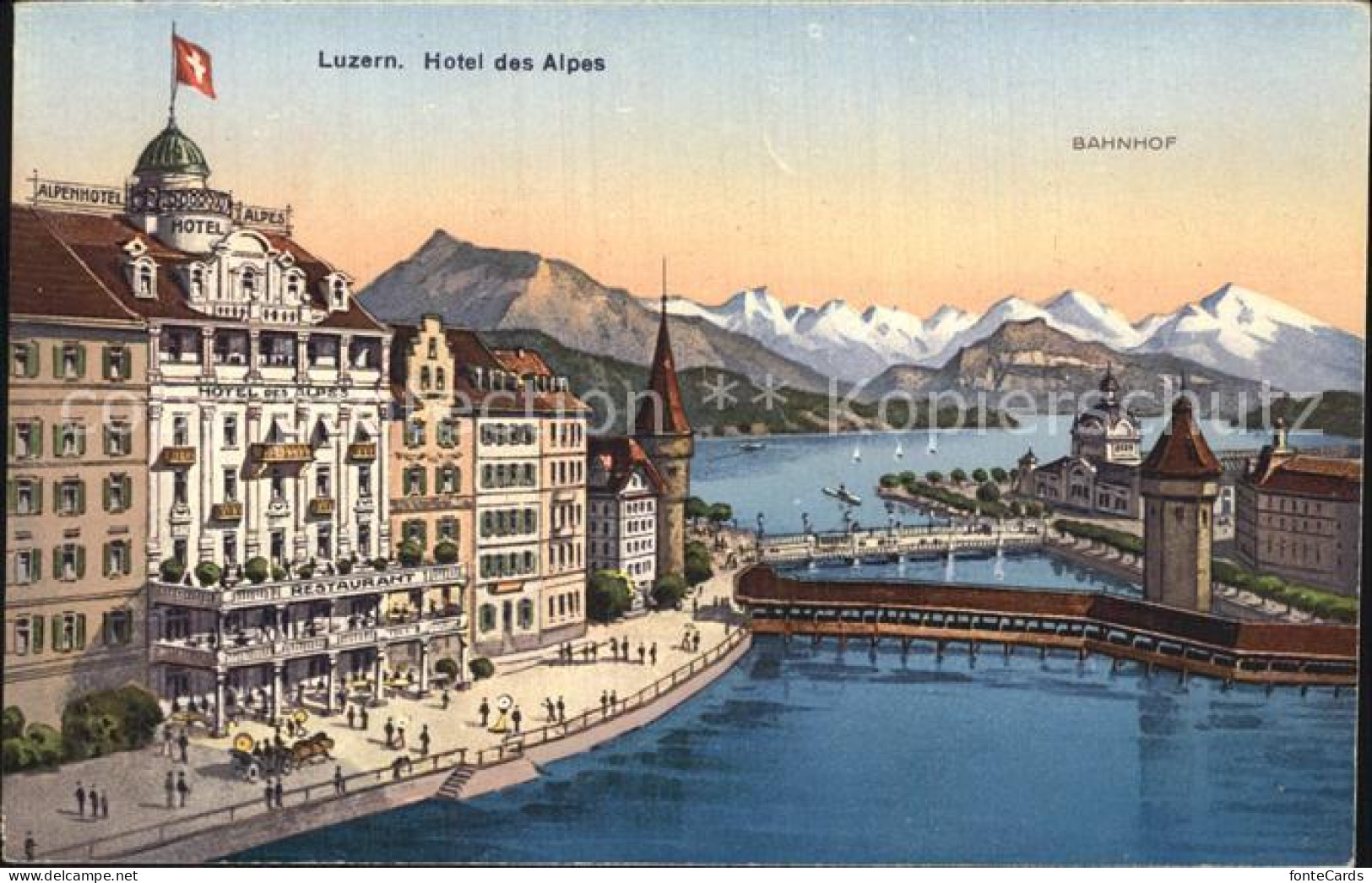 12588796 Luzern LU Hotel Des Alpes Bahnhof Und Vierwaldstaettersee Luzern LU - Autres & Non Classés