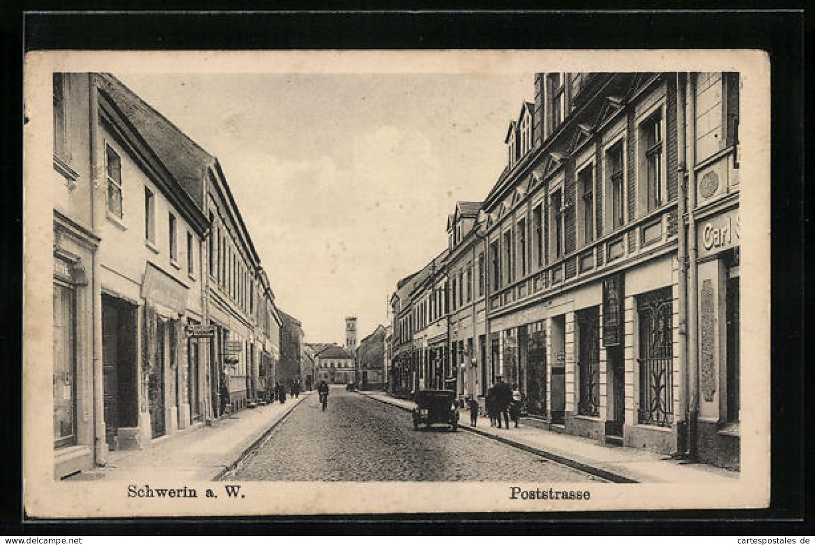 AK Schwerin / Skwierzyna, Häuser In Der Poststrasse  - Autres & Non Classés