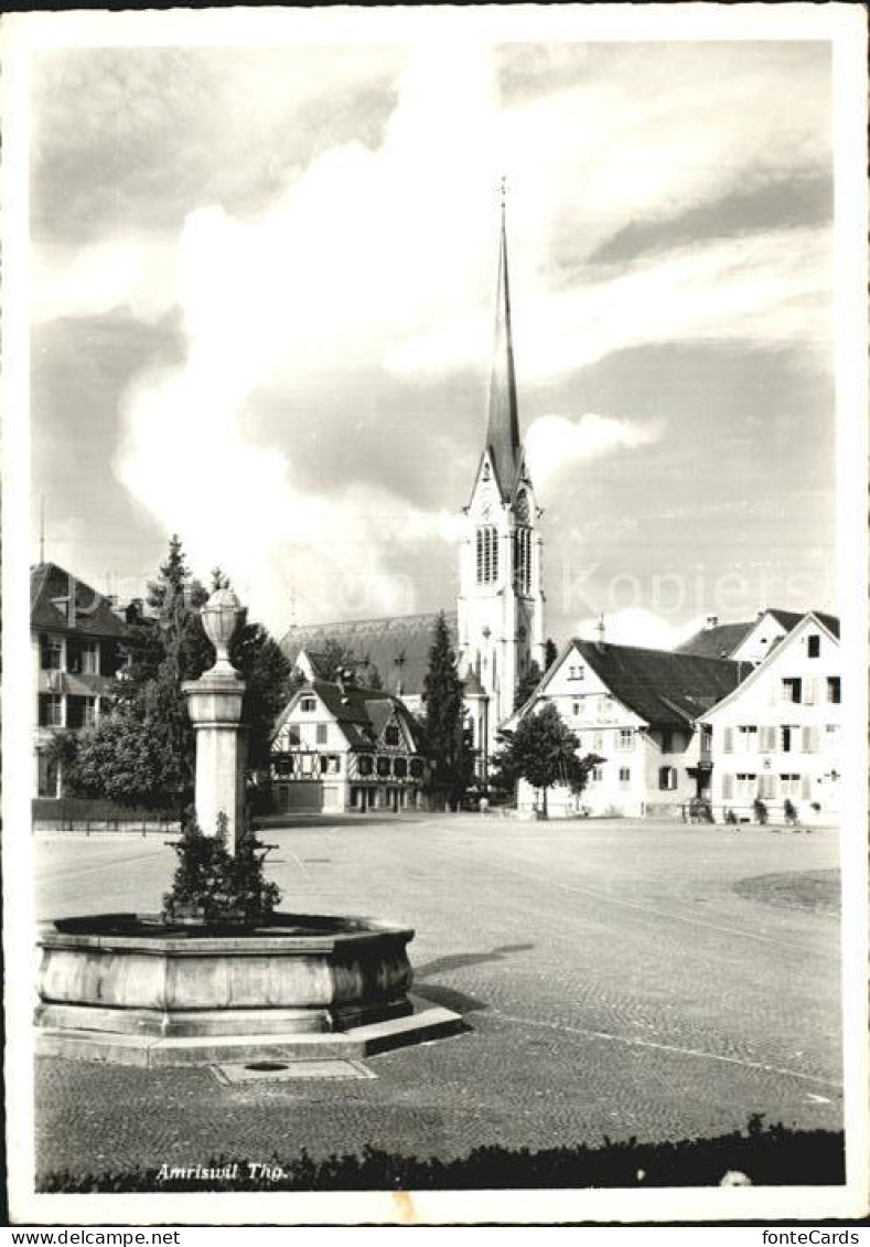 12588606 Amriswil TG Dorfplatz Brunnen Kirche Amriswil - Other & Unclassified