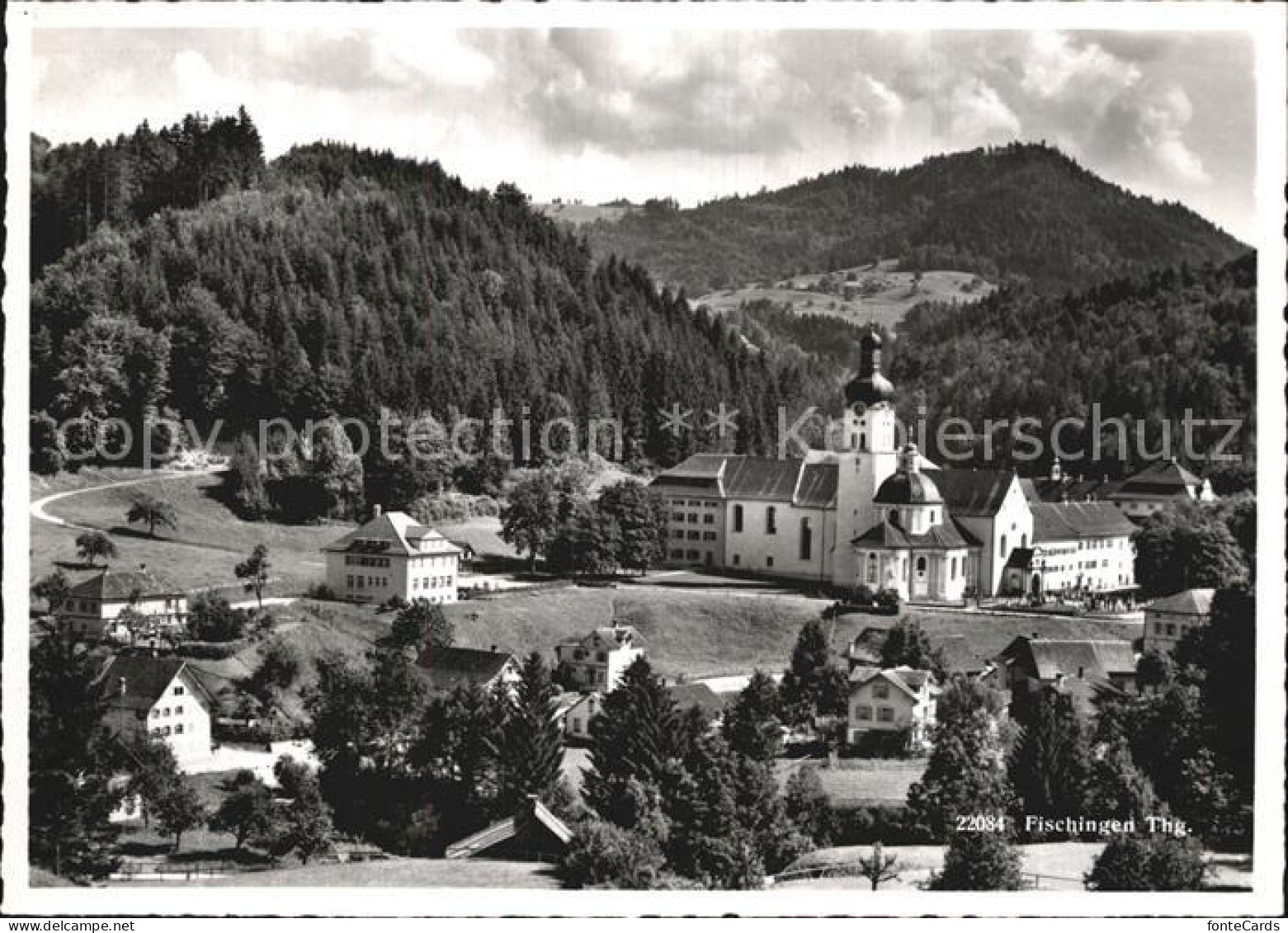 12588426 Fischingen TG Ortsansicht Mit Kloster Kirche Fischingen - Sonstige & Ohne Zuordnung