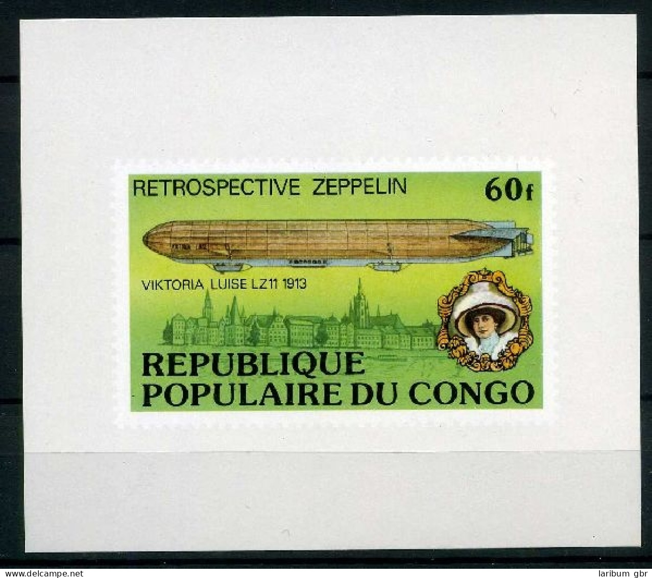 Kongo 578 Postfrisch Zeppelin Luxusblock #GO563 - Autres & Non Classés