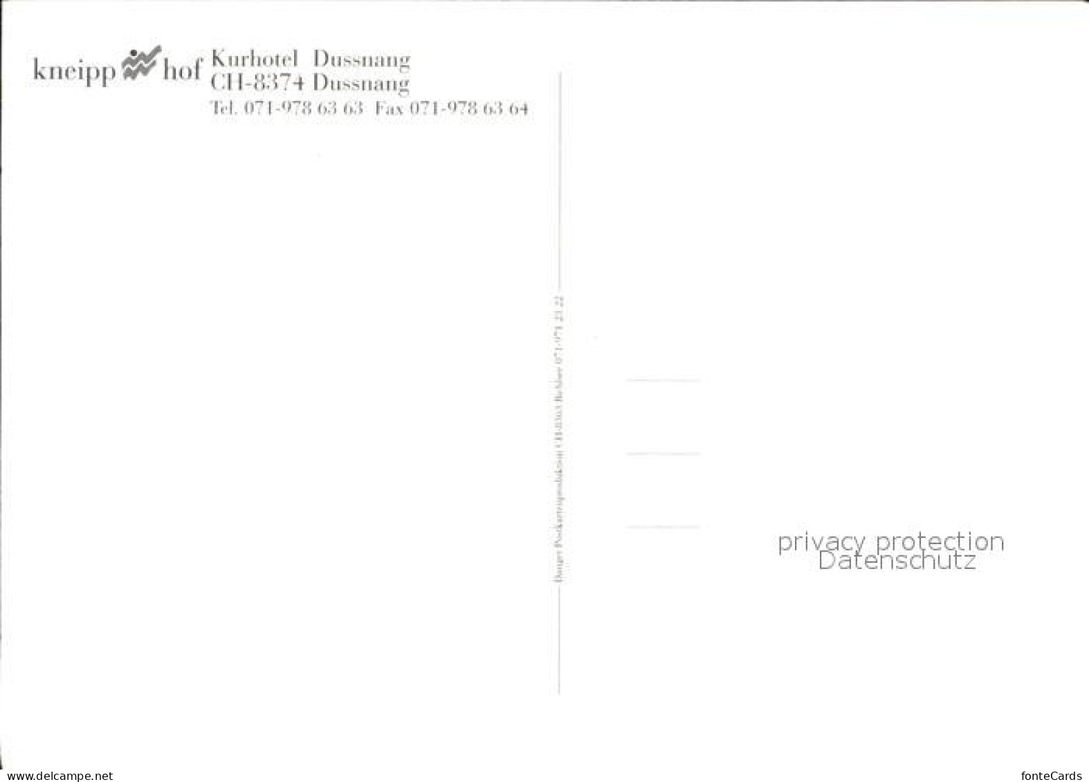 12587196 Dussnang Kurhotel Kneipphof Dussnang - Sonstige & Ohne Zuordnung