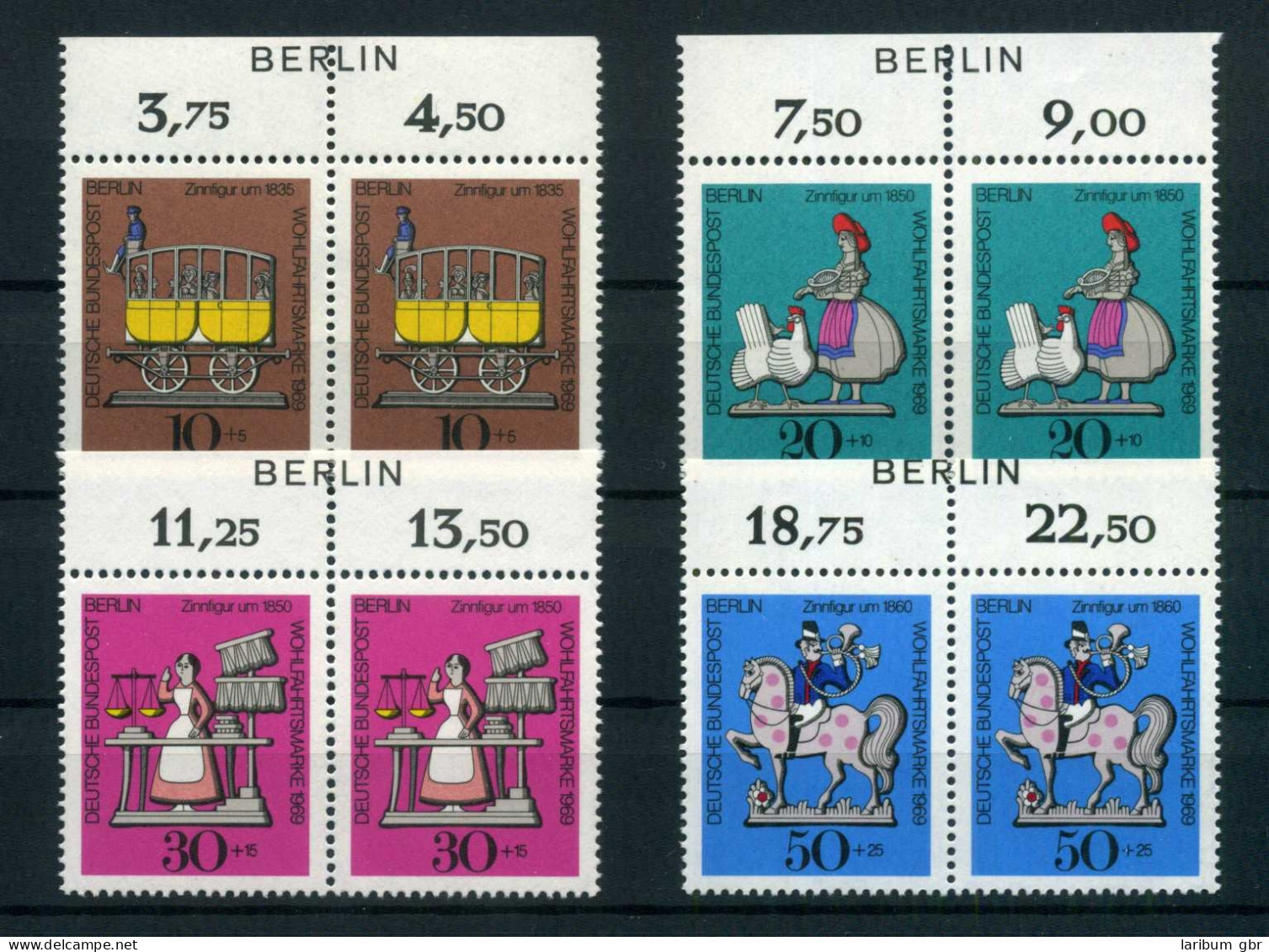 Berlin 348-351 Postfrisch Oberrand Zudruck Berlin #HD235 - Autres & Non Classés