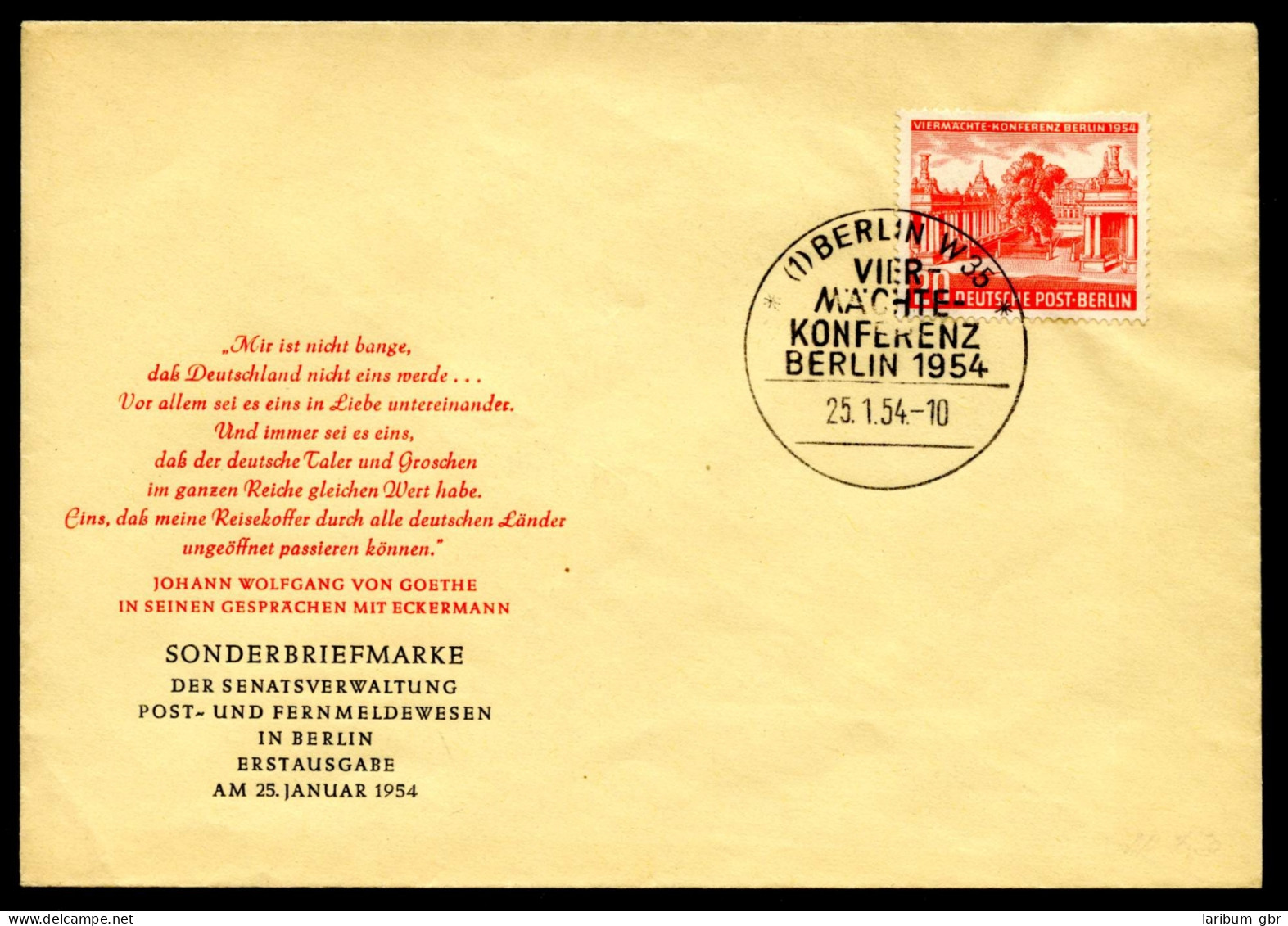 Berlin 116 Sonderstempel Ersttagesbrief/FDC #IN636 - Andere & Zonder Classificatie