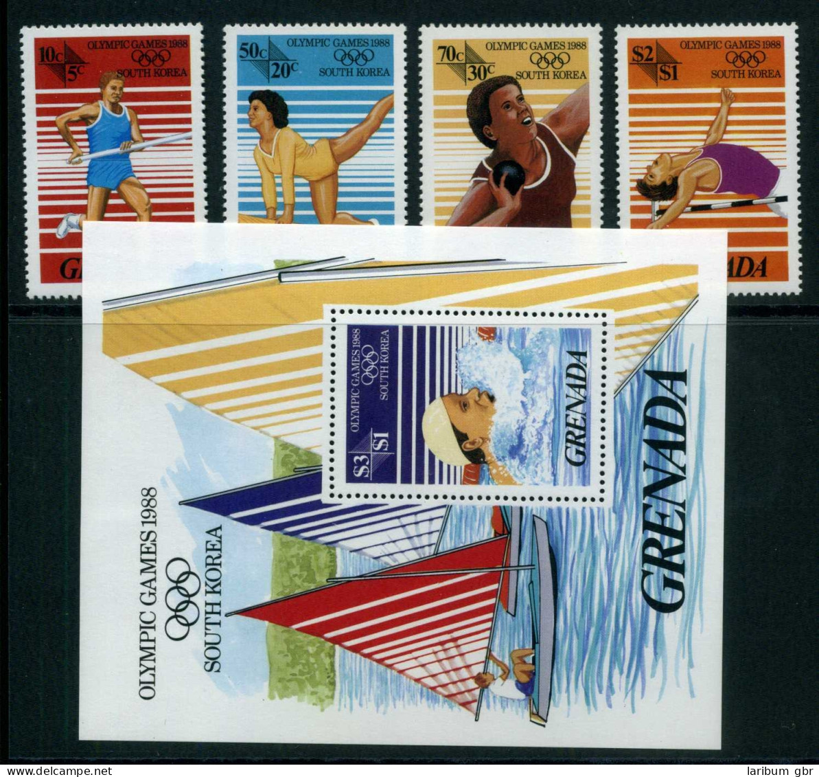 Grenada 1538-1541 + Bl 171 Postfrisch Olympia #JJ438 - Grenada (1974-...)