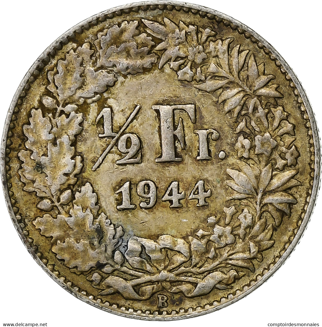 Suisse, 1/2 Franc, 1944, Bern, Argent, TB+, KM:23 - Otros & Sin Clasificación