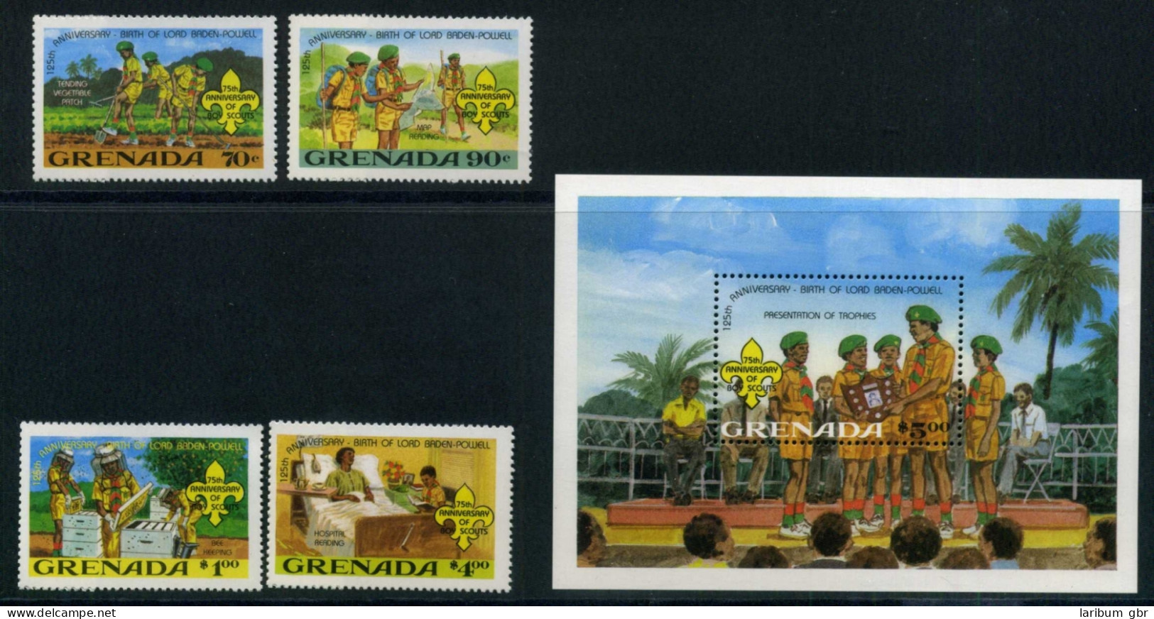 Grenada 1139-1142 +Bl 103 Postfrisch Pfadfinder #IN296 - Grenada (1974-...)