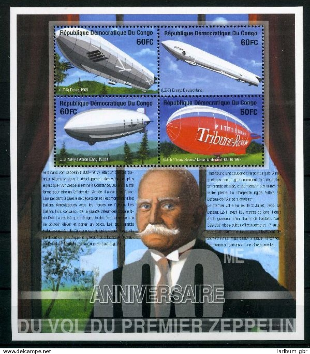 Kongo 1634-1637 Postfrisch Zeppelin Kleinbogen #GO576 - Other & Unclassified