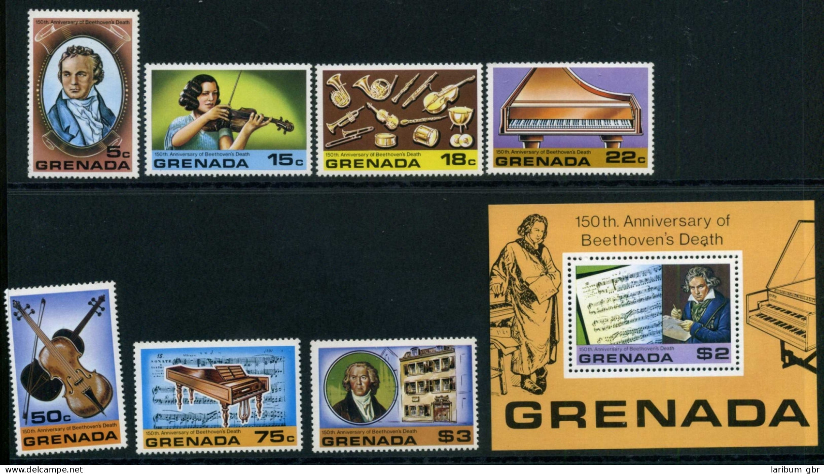 Grenada 904-910 + Bl 73 Postfrisch Musik #IN299 - Grenada (1974-...)