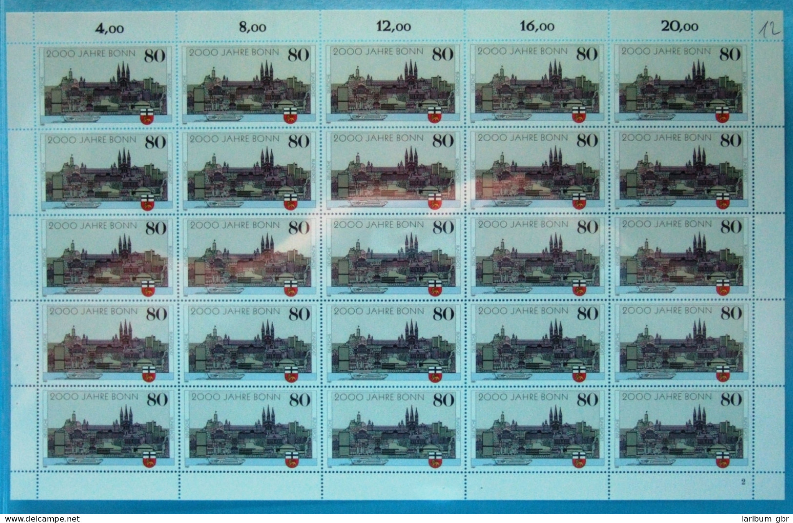 Bund 25er Bogen 1402 Postfrisch Formnummer 2 #KA068 - Otros & Sin Clasificación