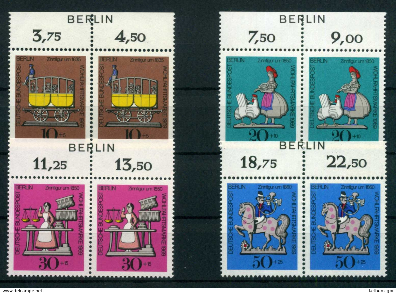 Berlin 348-351 Postfrisch Oberrand Zudruck Berlin #HD236 - Other & Unclassified