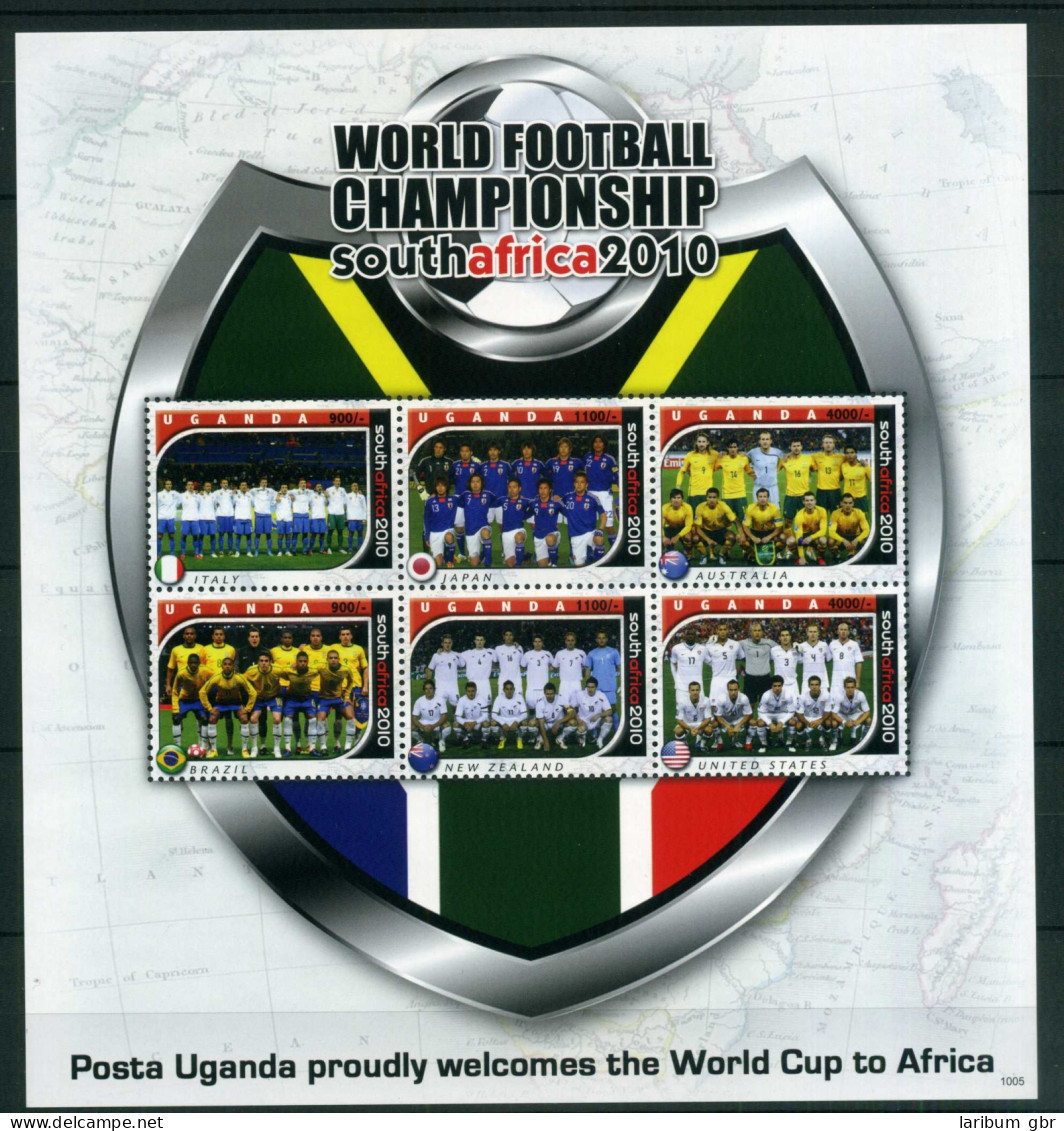 Uganda Kleinbogen 2754-2759 Postfrisch Fußball WM 2010 #GE720 - Uganda (1962-...)